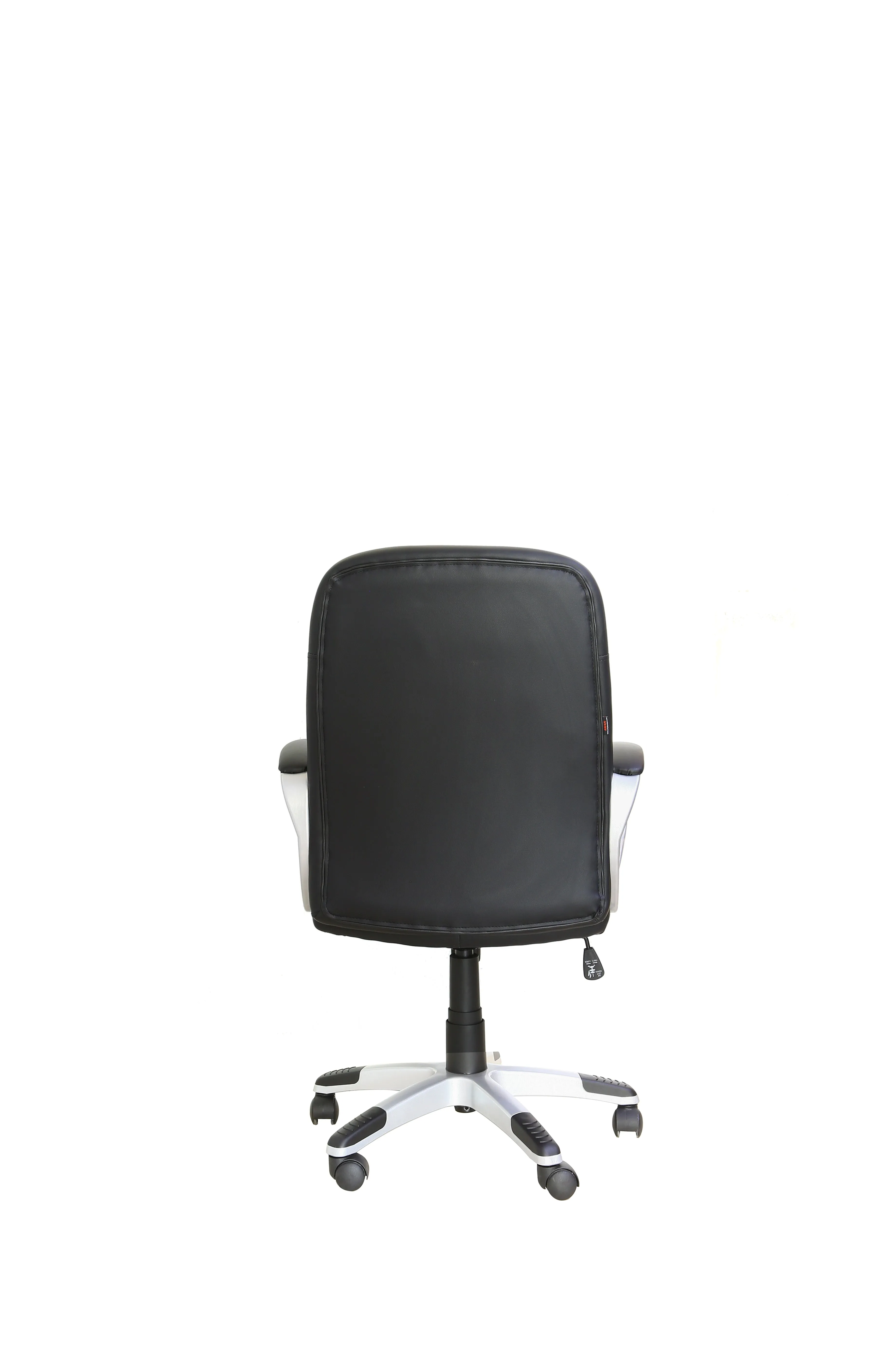 Ergonomic Office Chair Computer Desk Chair PU Leather Smooth Lumbar Support with Adjustable Height-Black 1234H