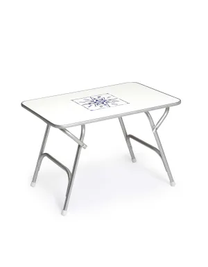 Folding Aluminum and Melamine Boat Table 60 X 88 x 61 cm-M400