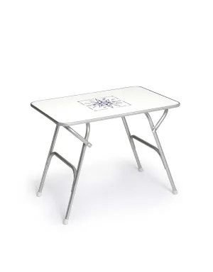 Folding Aluminum and Melamine Boat Table 60 x 88 x 70 cm-M400H