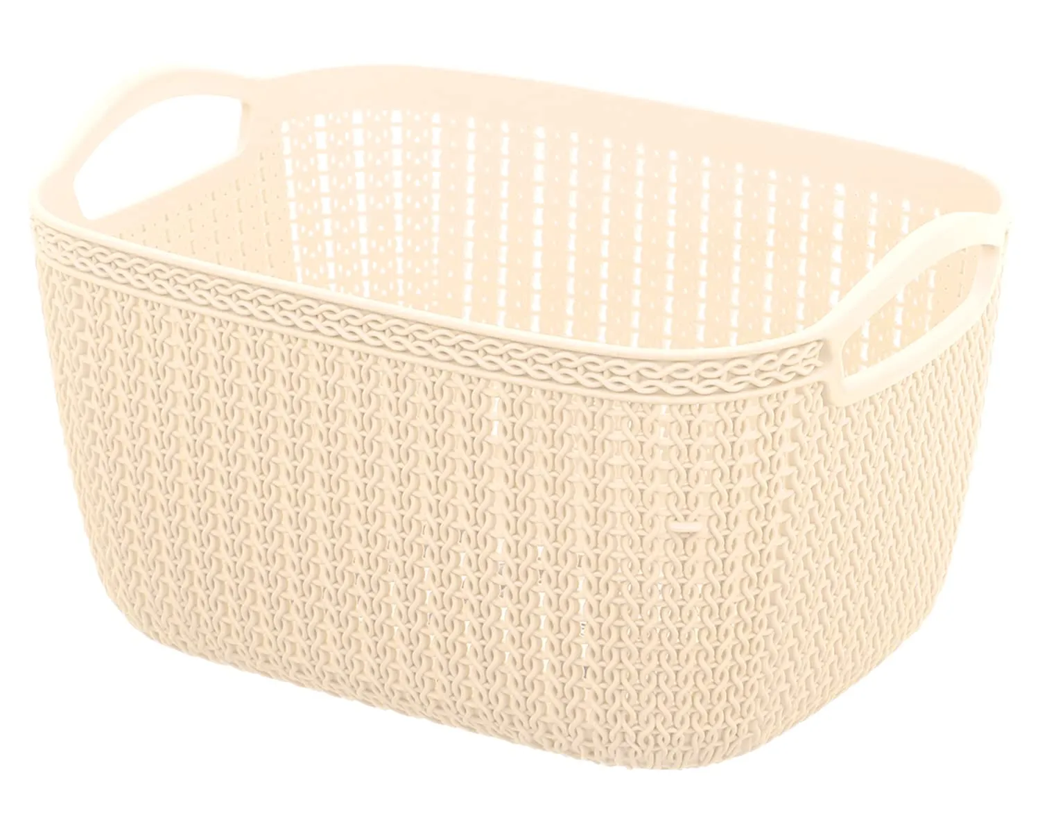 Heart Home Q-6 Designer Plastic Storage Basket For Store Fruits, Vegetables, Magazines, Cosmetics, Stationary Pack of 4 (Beach)-50HH01664