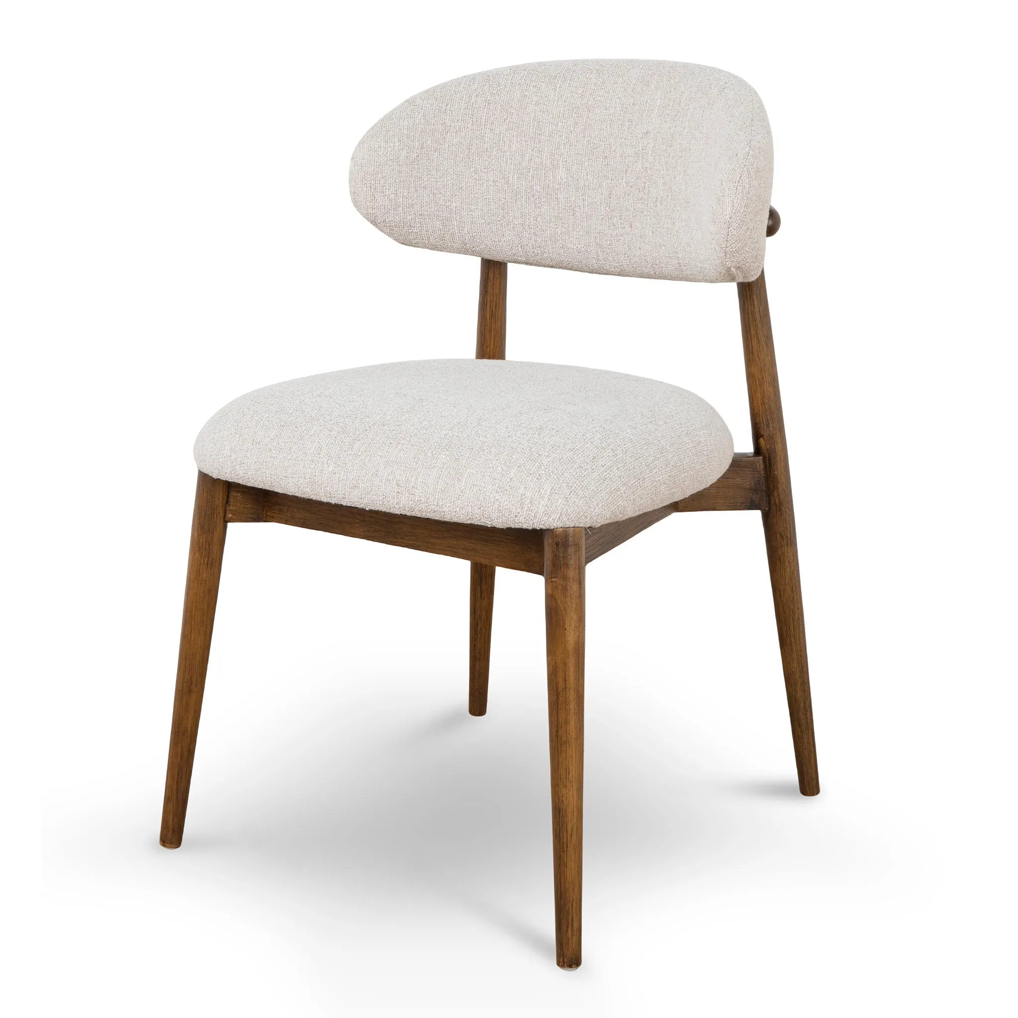 Heizer Walnut Dining Chair - Coastal Beige