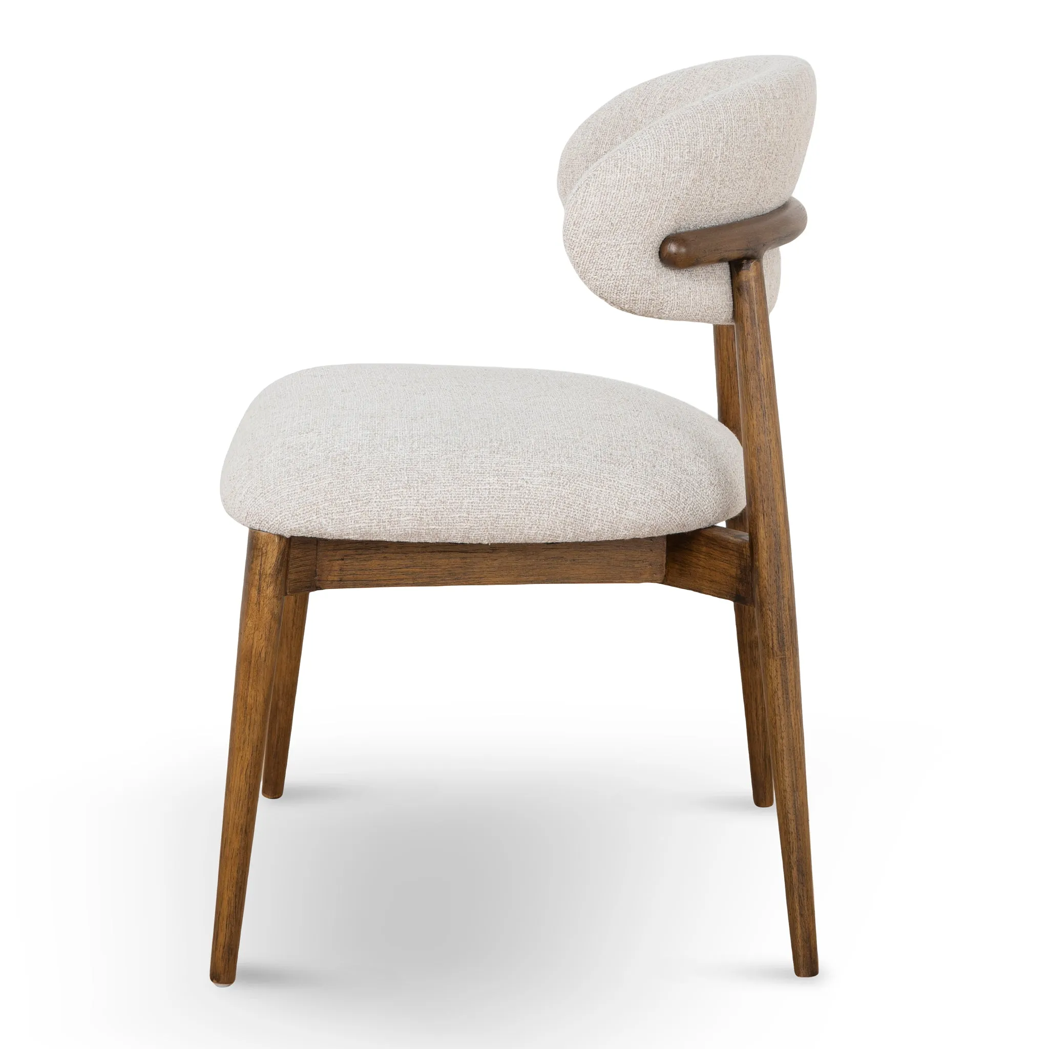 Heizer Walnut Dining Chair - Coastal Beige