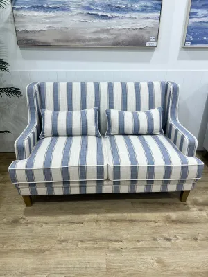 Hudson 2 Seater Sofa Blue Stripe