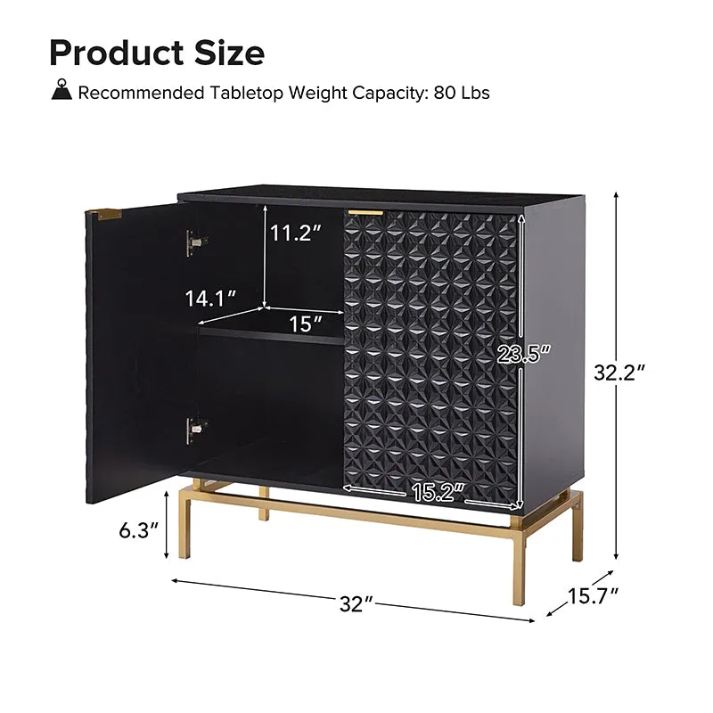 Jake 32" Tall 2-Door Accent Cabinet