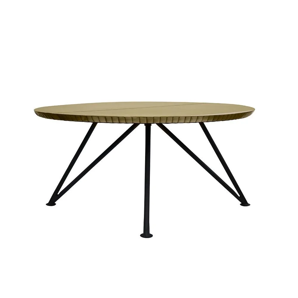 Keya Antique Brass Modern Geometric Chic Coffee Table