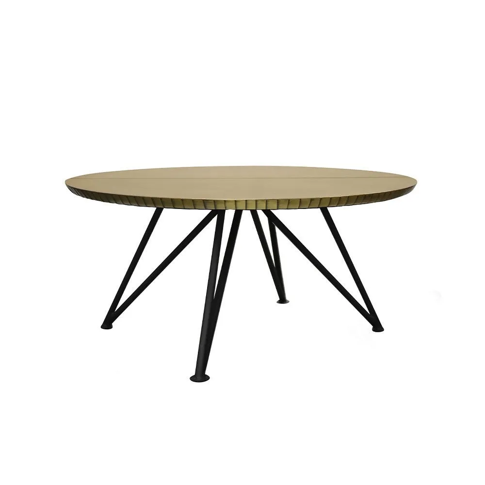 Keya Antique Brass Modern Geometric Chic Coffee Table