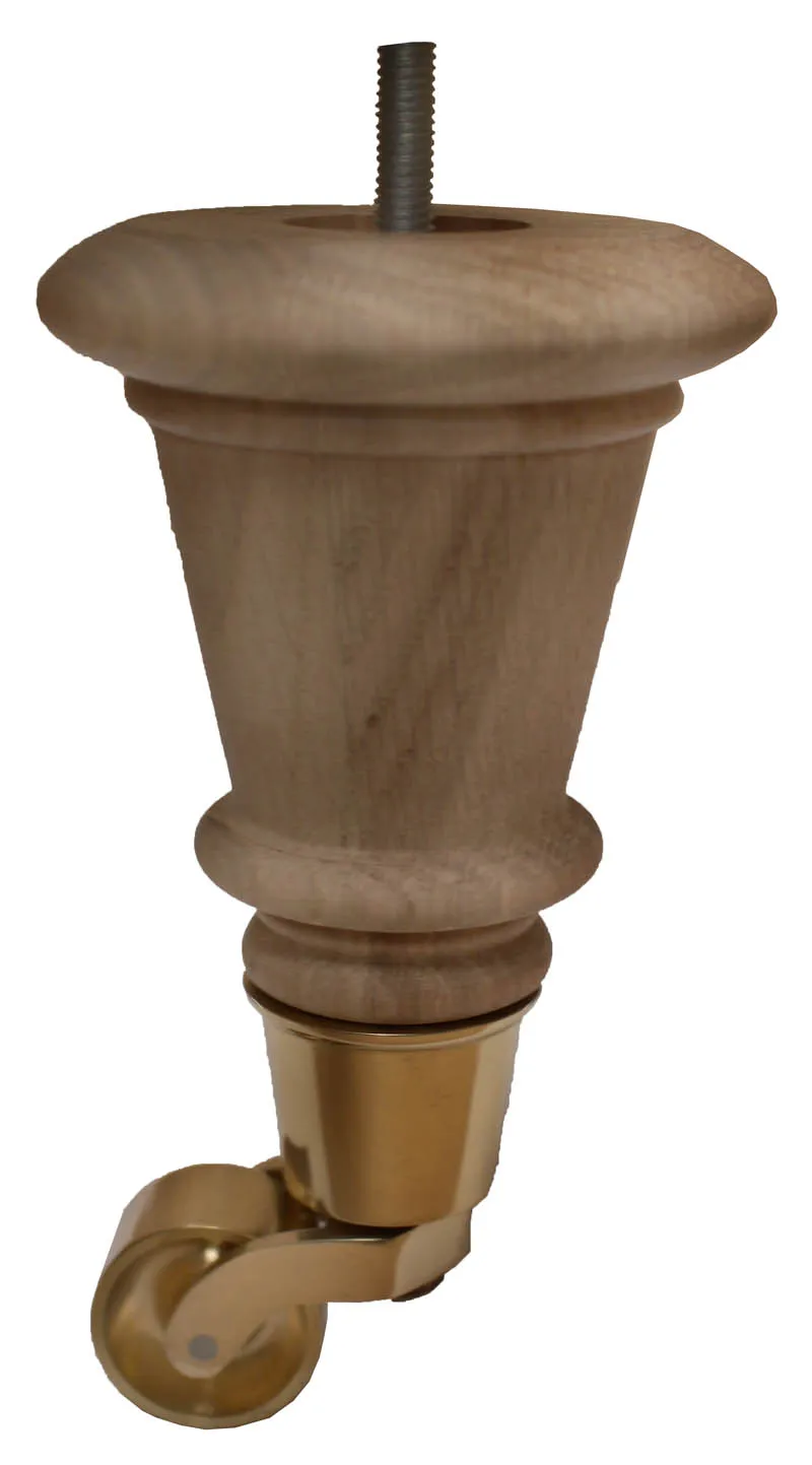 Kim Elegant Wooden Furniture Legs with Castors