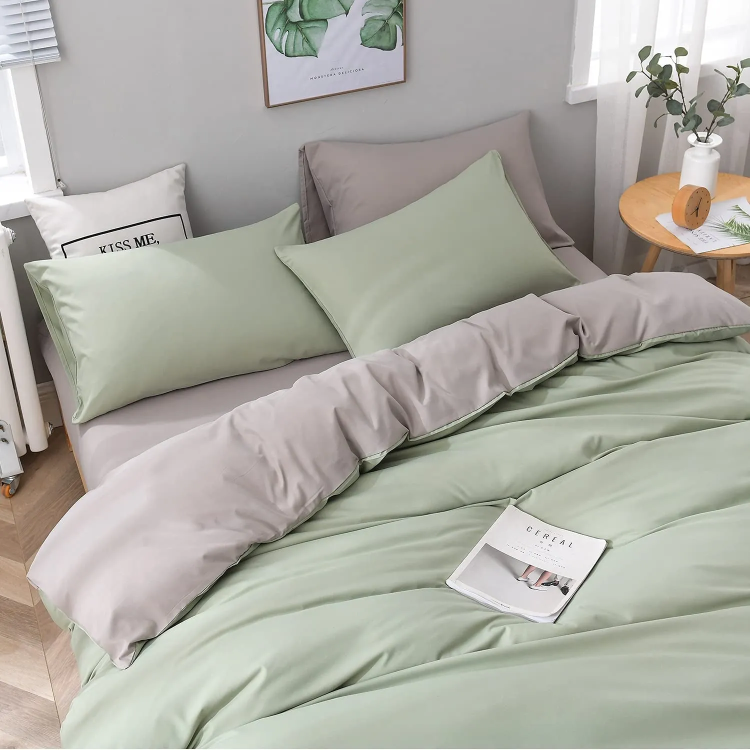 King Size Duvet Covers,  Bed Sheets Set, Reversible Design , Soft and Durable Bedding Duvet Covers, 3Pcs Duvet Cover Sets