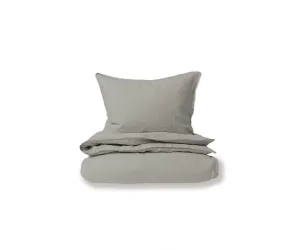 Laila Linen Duvet Cover   Shams Set - Grey