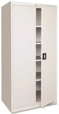 Lorell Fortress Series Steel Storage Cabinets' Light Gray' 36X18X78 In.