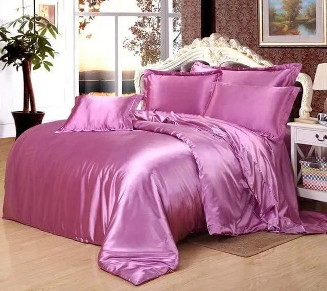 Luxury Satin Silk Bedding Duvet Cover Set