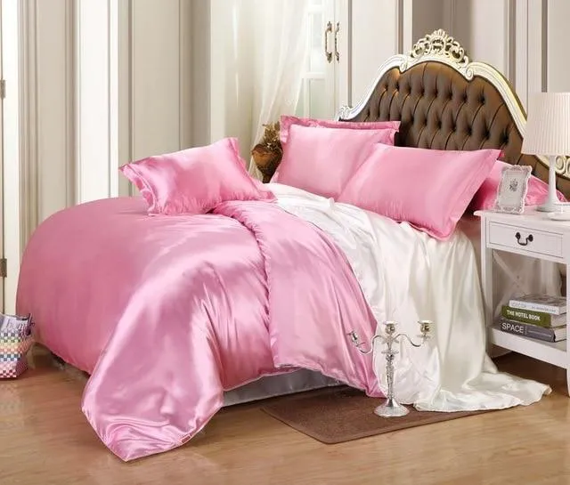 Luxury Satin Silk Bedding Duvet Cover Set