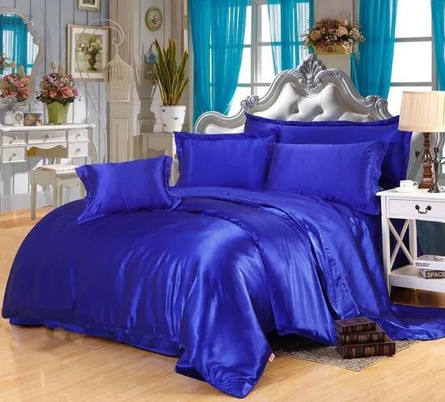 Luxury Satin Silk Bedding Duvet Cover Set