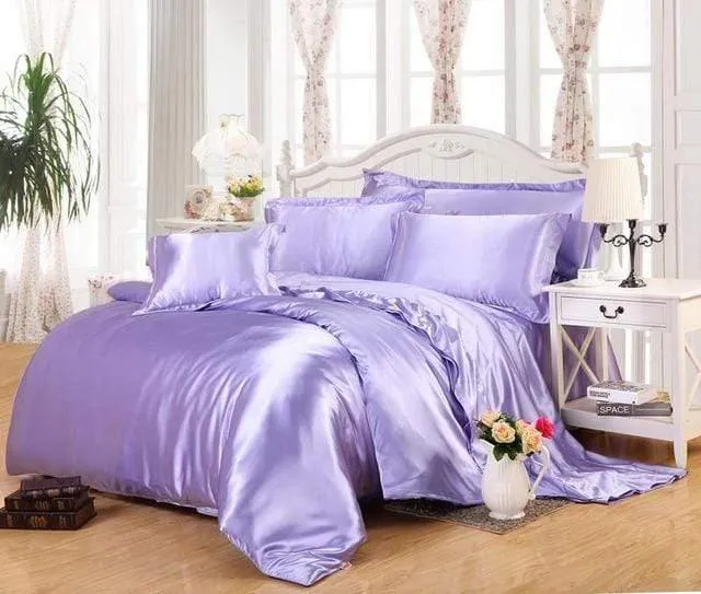 Luxury Satin Silk Bedding Duvet Cover Set