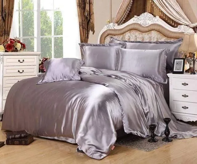 Luxury Satin Silk Bedding Duvet Cover Set