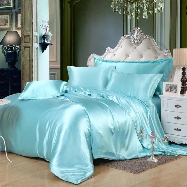 Luxury Satin Silk Bedding Duvet Cover Set