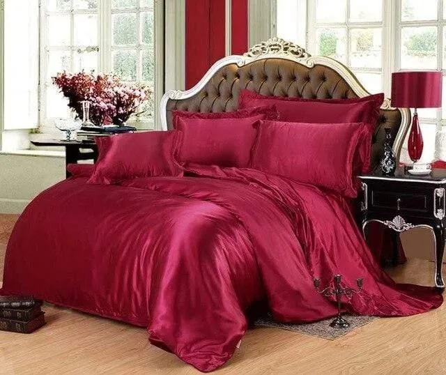 Luxury Satin Silk Bedding Duvet Cover Set