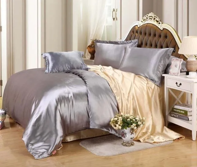 Luxury Satin Silk Bedding Duvet Cover Set