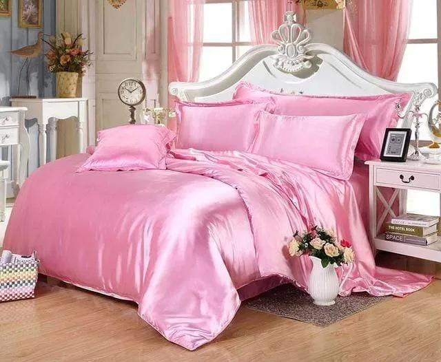 Luxury Satin Silk Bedding Duvet Cover Set