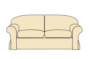 Madrid | 3 Seater Extra Loose Cover | Miami Ivory