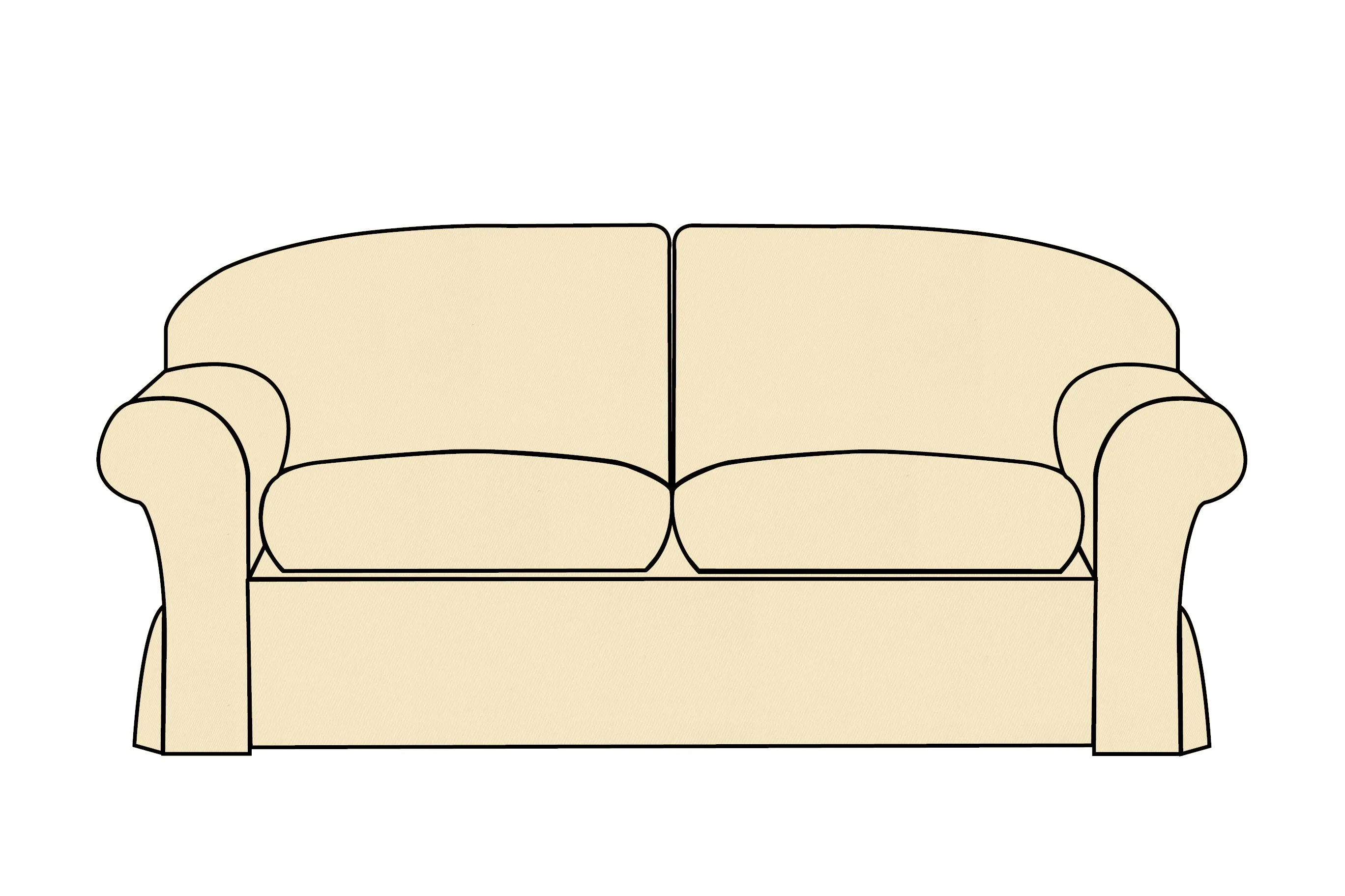 Madrid | 3 Seater Extra Loose Cover | Miami Ivory