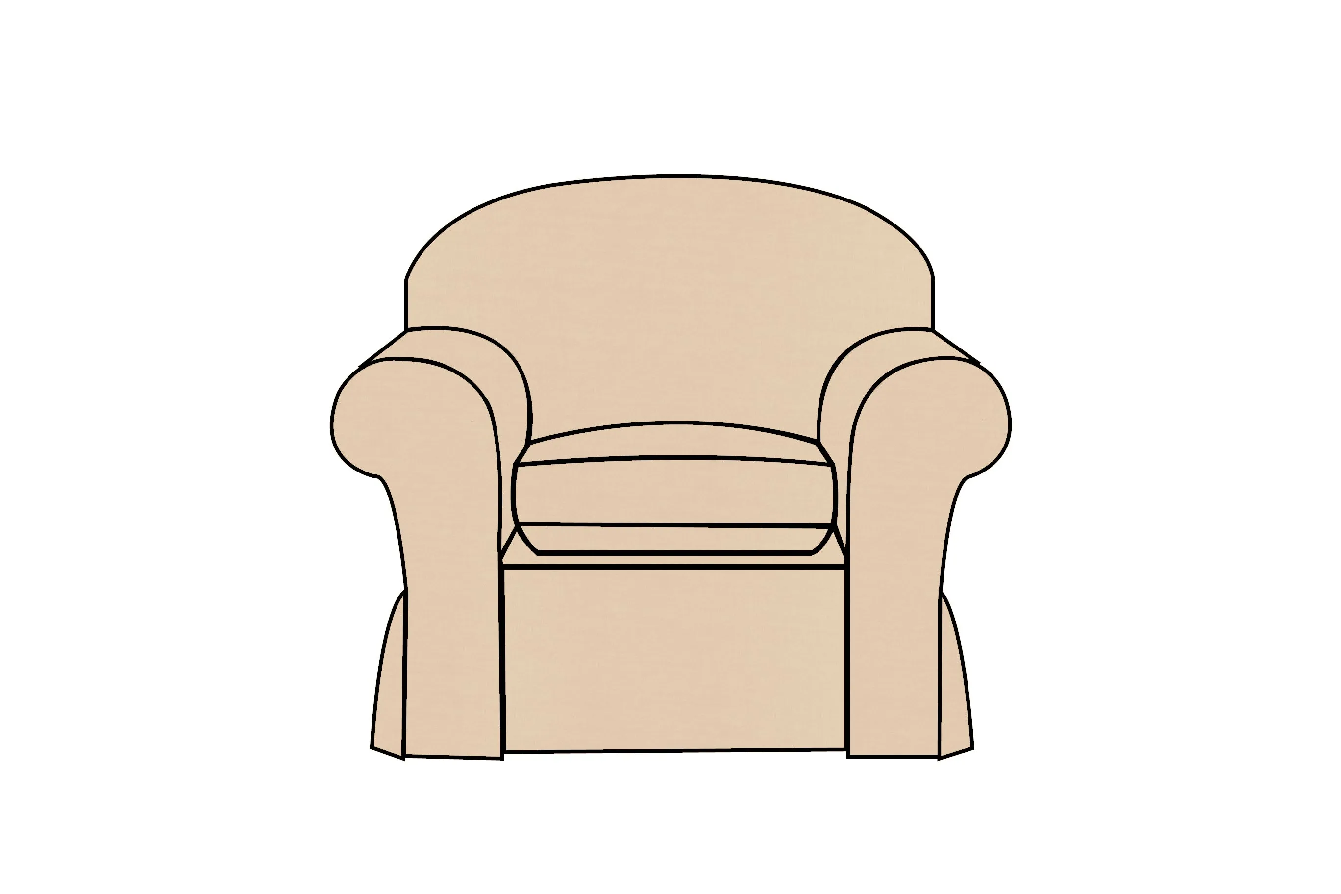 Madrid | Armchair Extra Loose Cover | Capri Natural