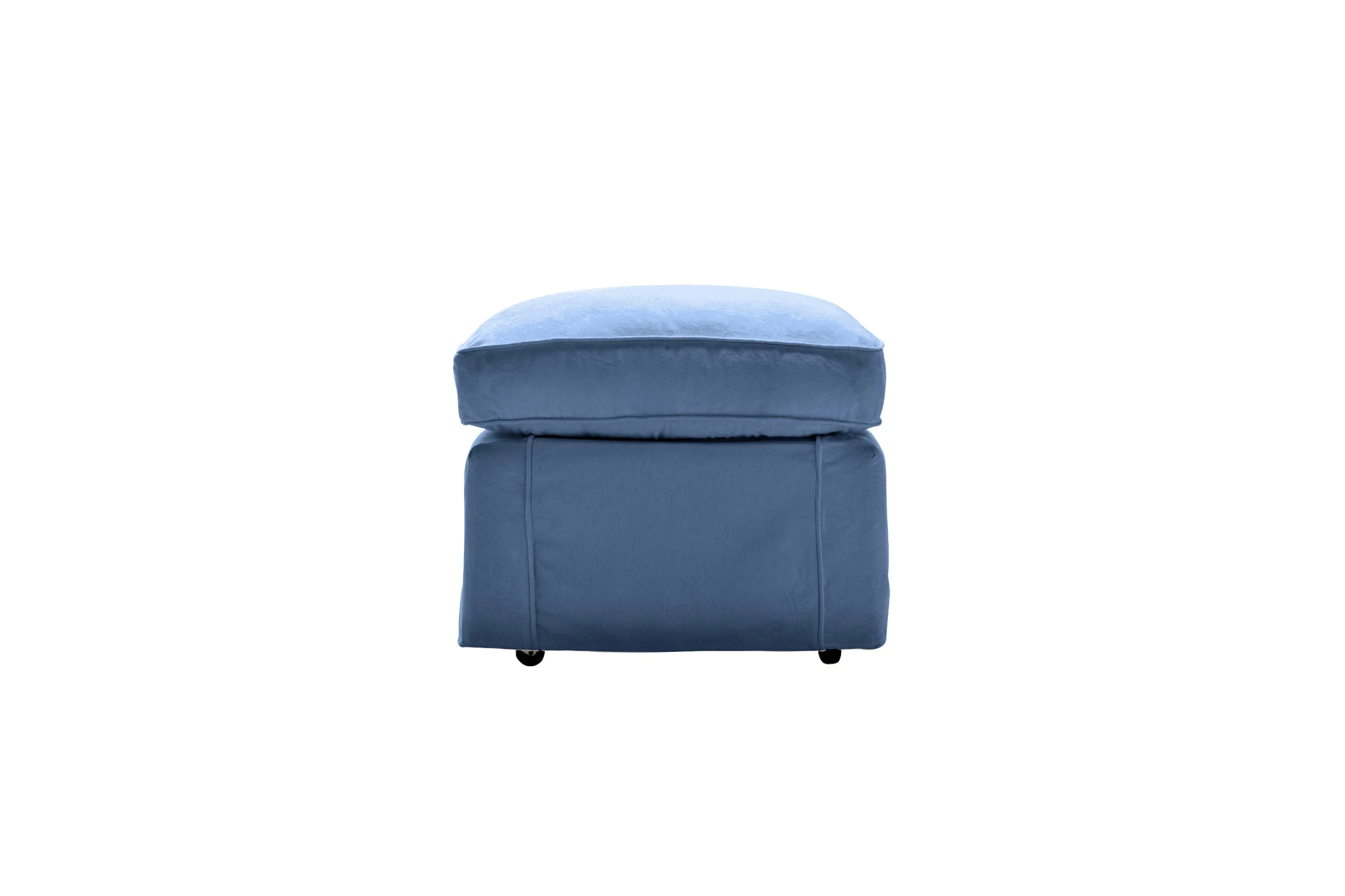 Madrid | Footstool Extra Loose Cover | Capri Blue