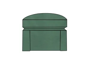 Madrid | Footstool Extra Loose Cover | Kingston Green