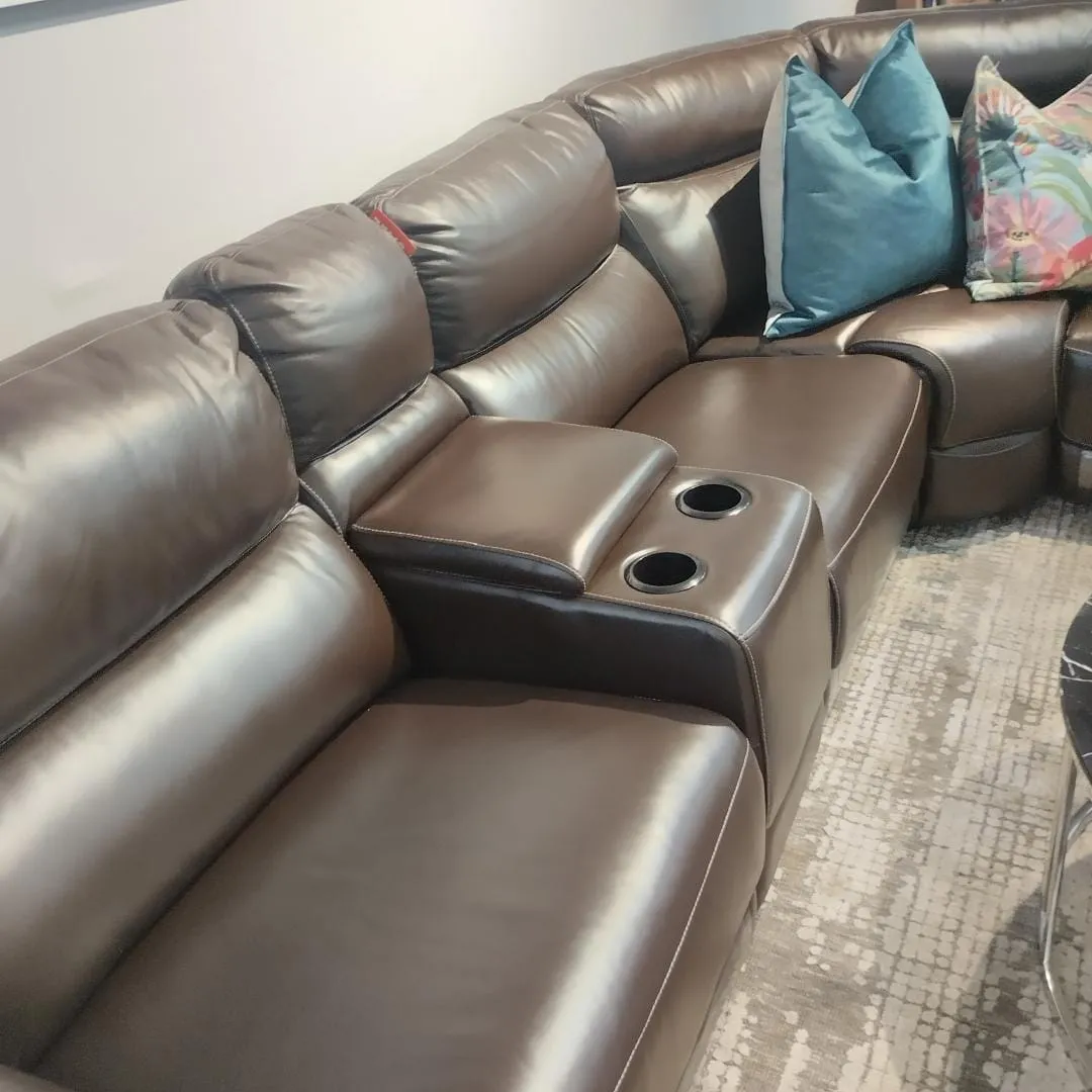 Manhattan Leather Corner Recliner Suite - Warehouse Clearance