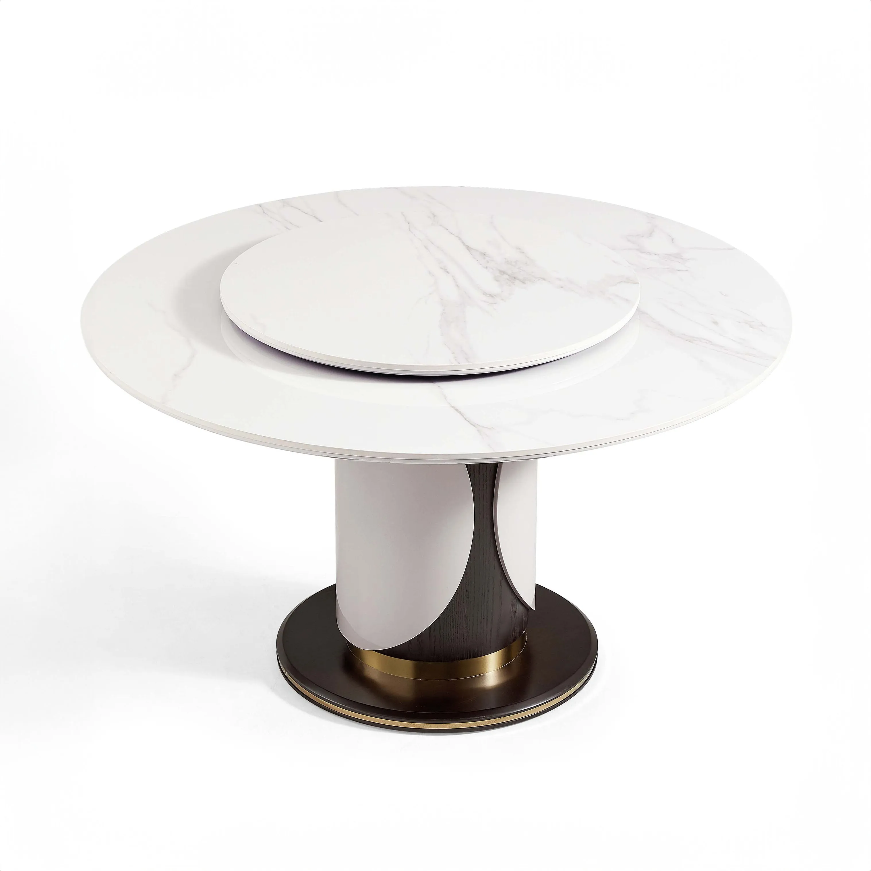 Luxurious MARBELLA Spin Rotating Glass Dining Table