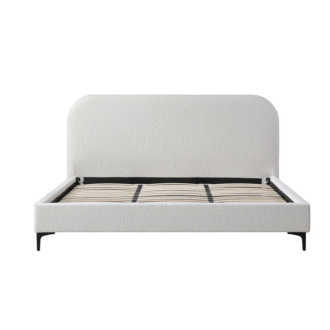 Meredith Queen Bed Frame - Cream White