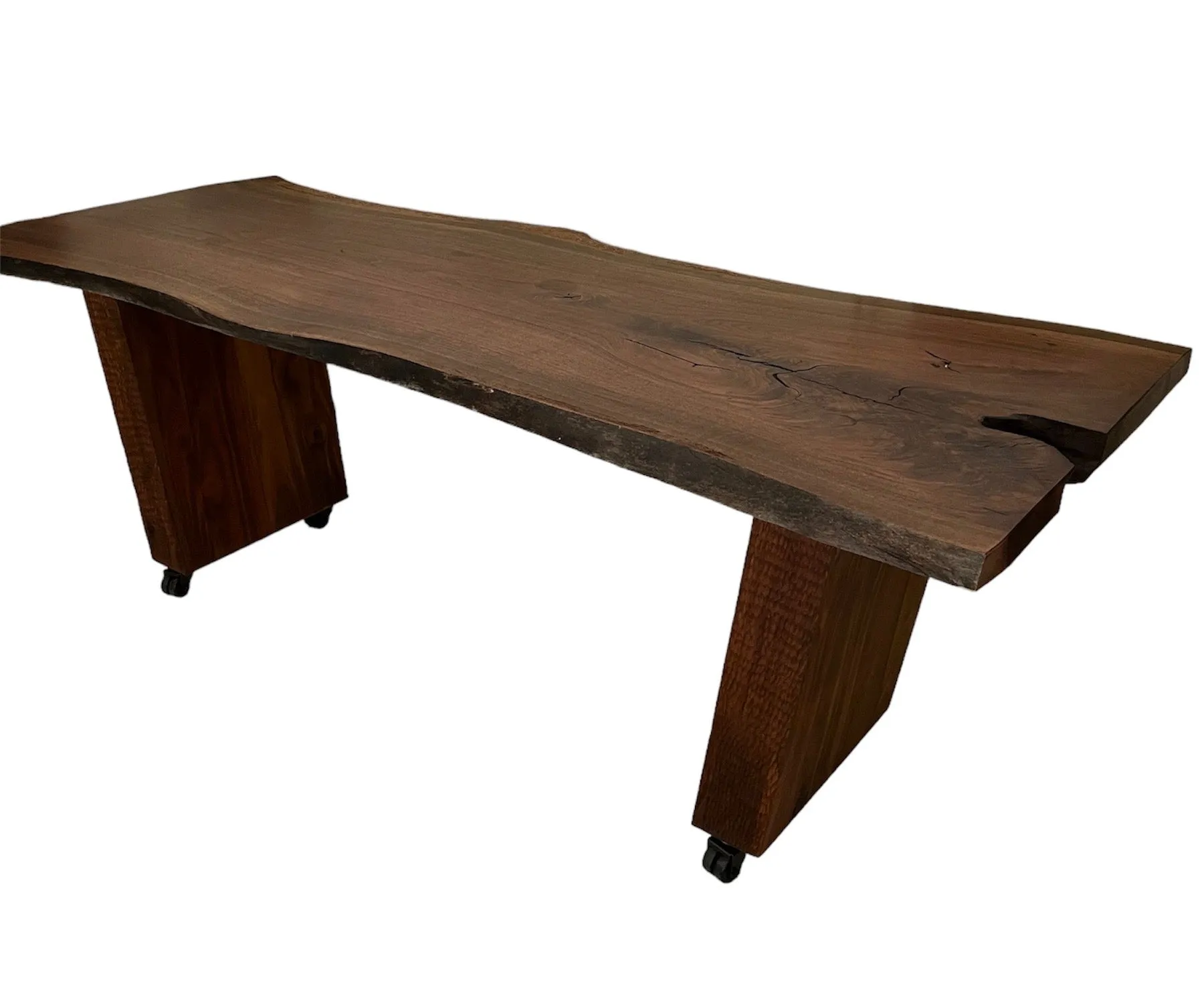 Mid Century Italian Fully Walnut Desk/Table 1980s