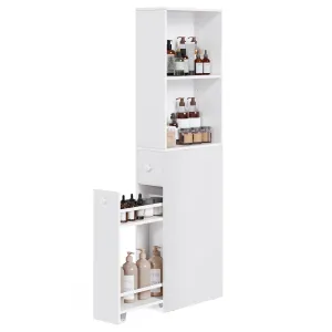 modern Bathroom Storage Cabinet, White, 7.1''