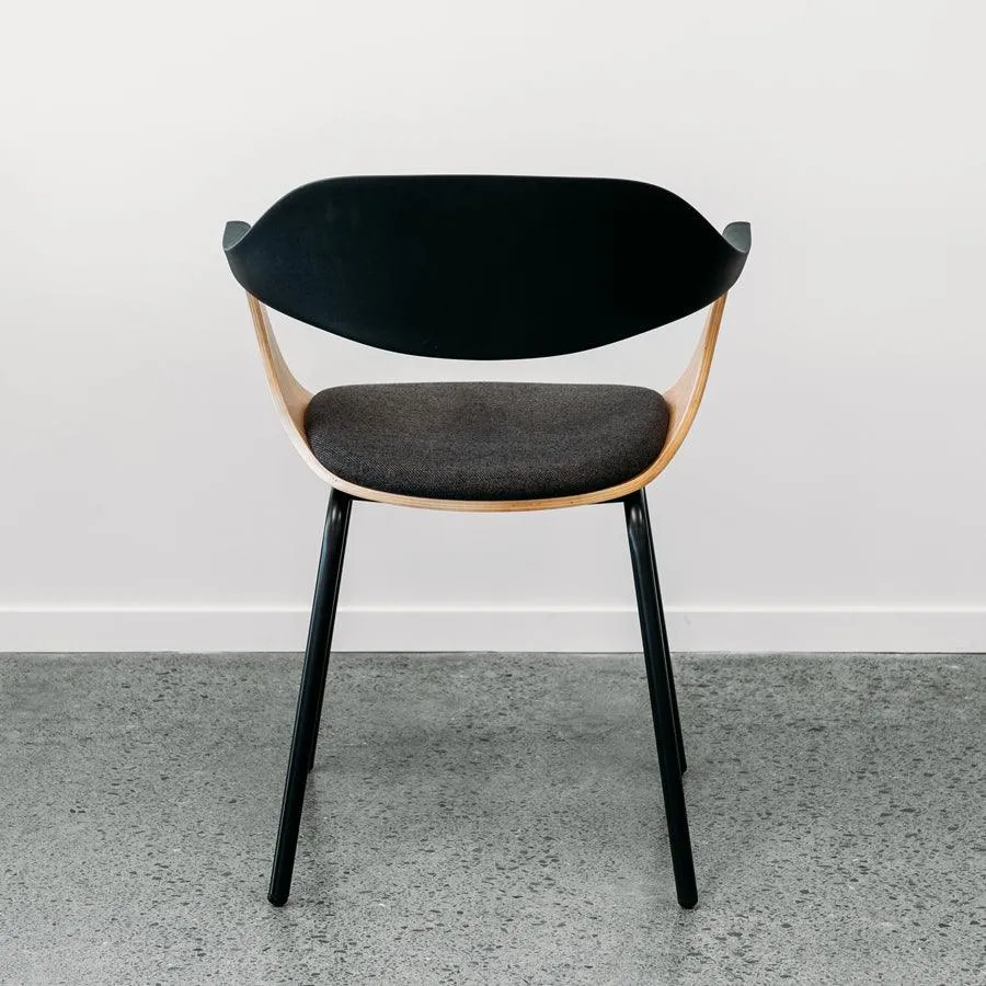 Moss dining chair in charcoal