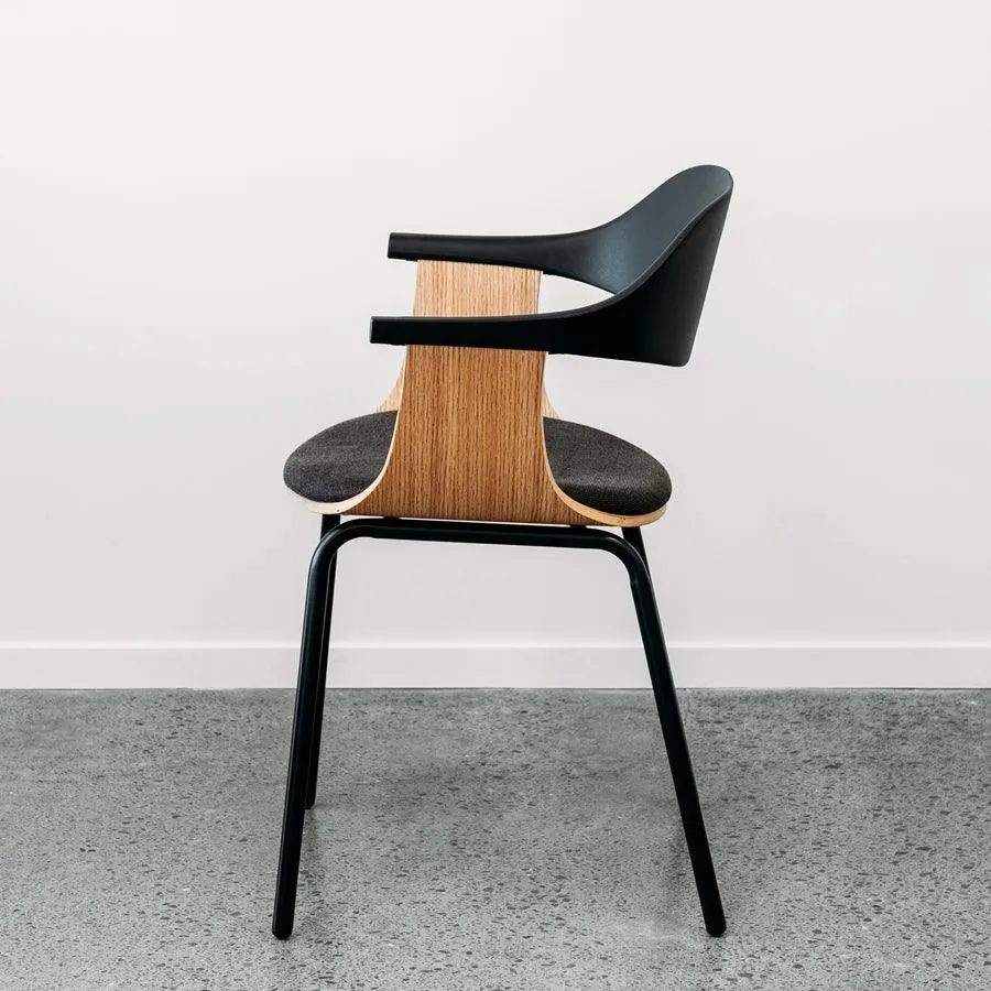 Moss dining chair in charcoal