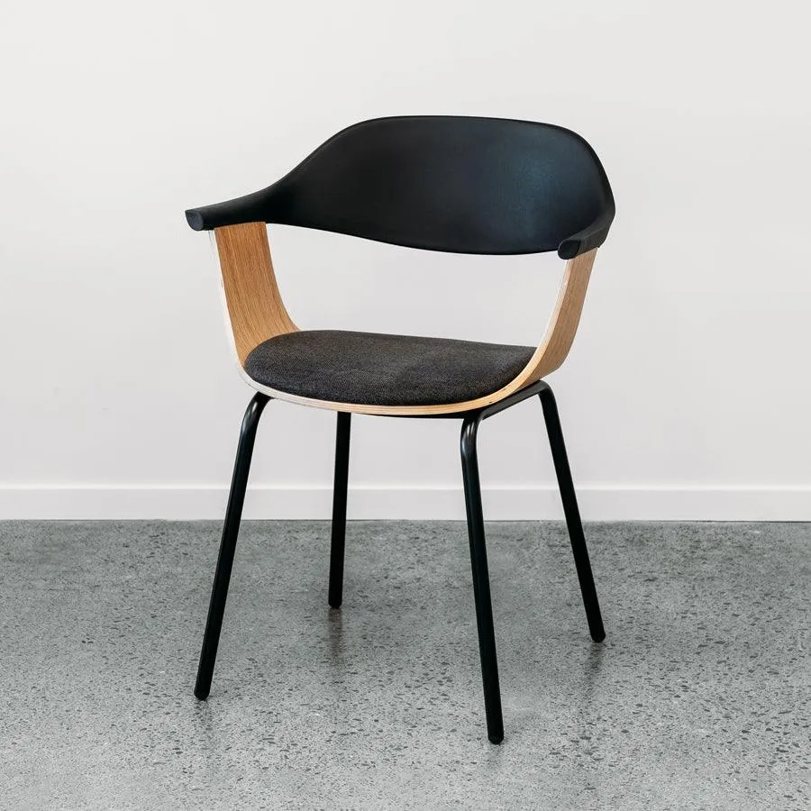 Moss dining chair in charcoal