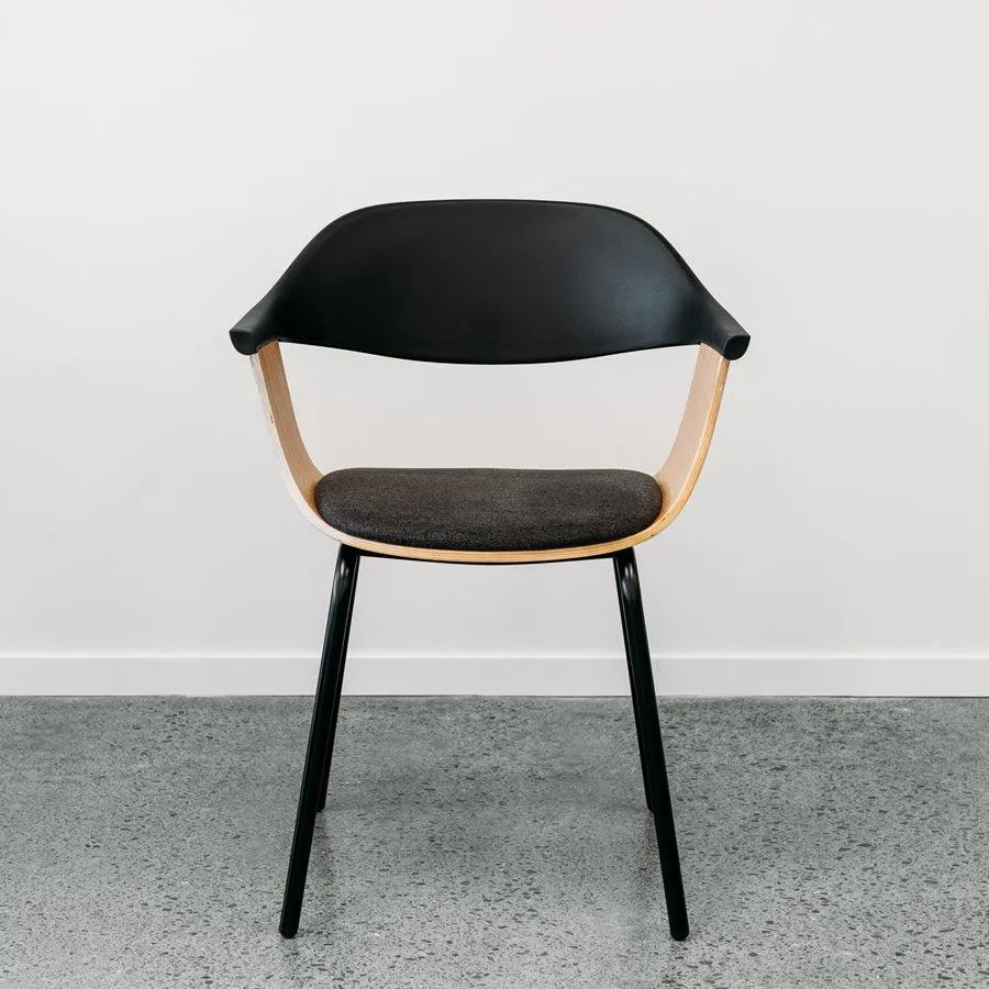 Moss dining chair in charcoal