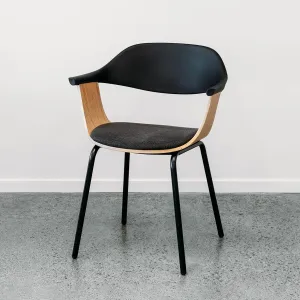 Moss dining chair in charcoal