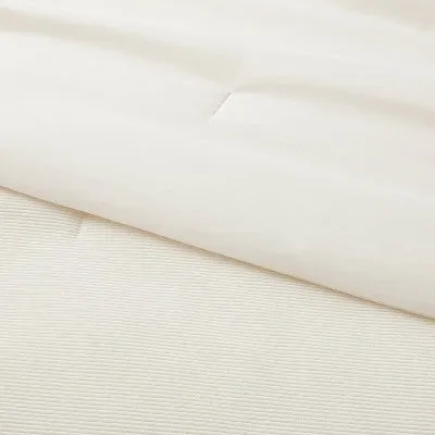 New - Full/Queen Corduroy Plush Comforter Ivory - Room Essentials