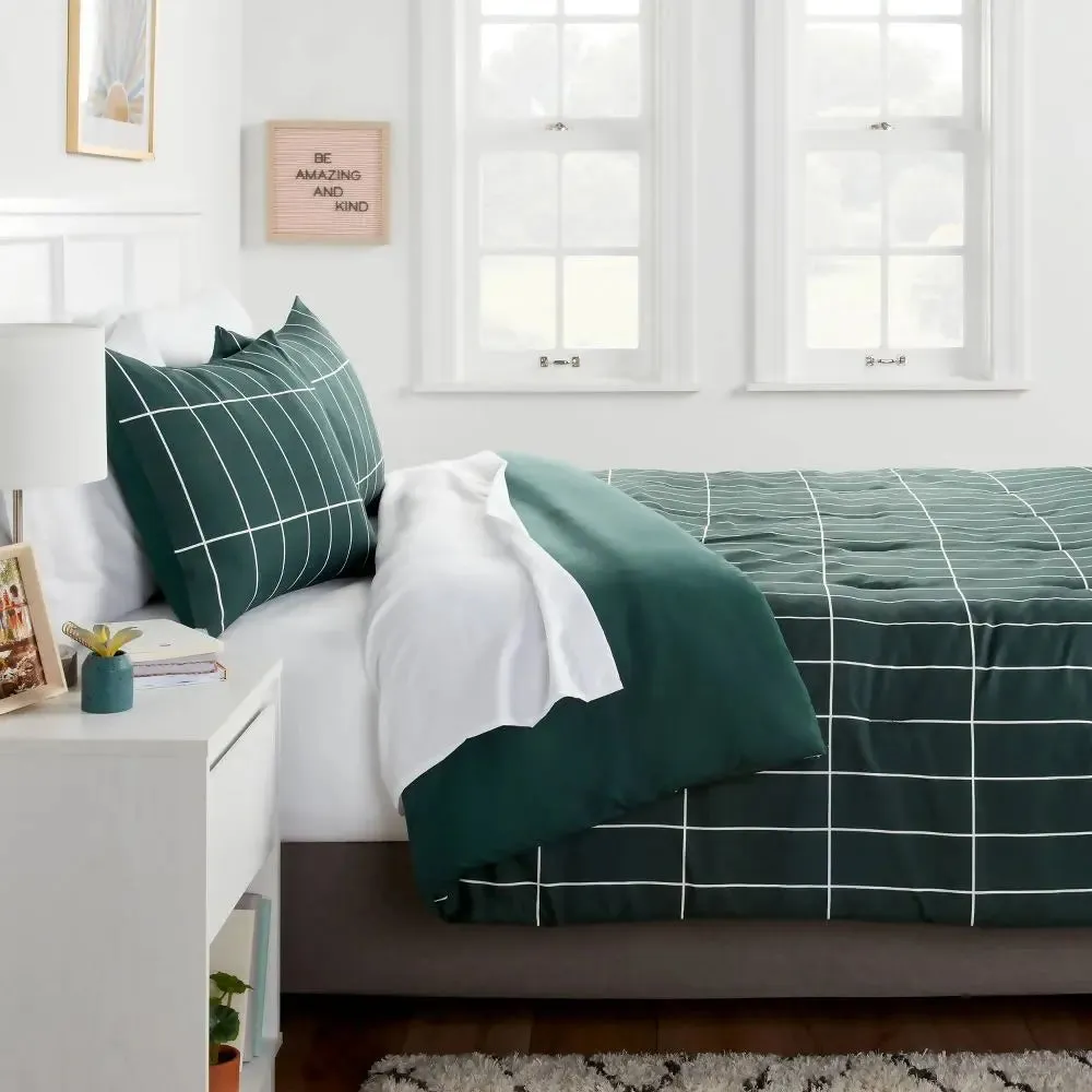 New - Room Essentials 7-Piece Comforter & Sheet Set Contemporary