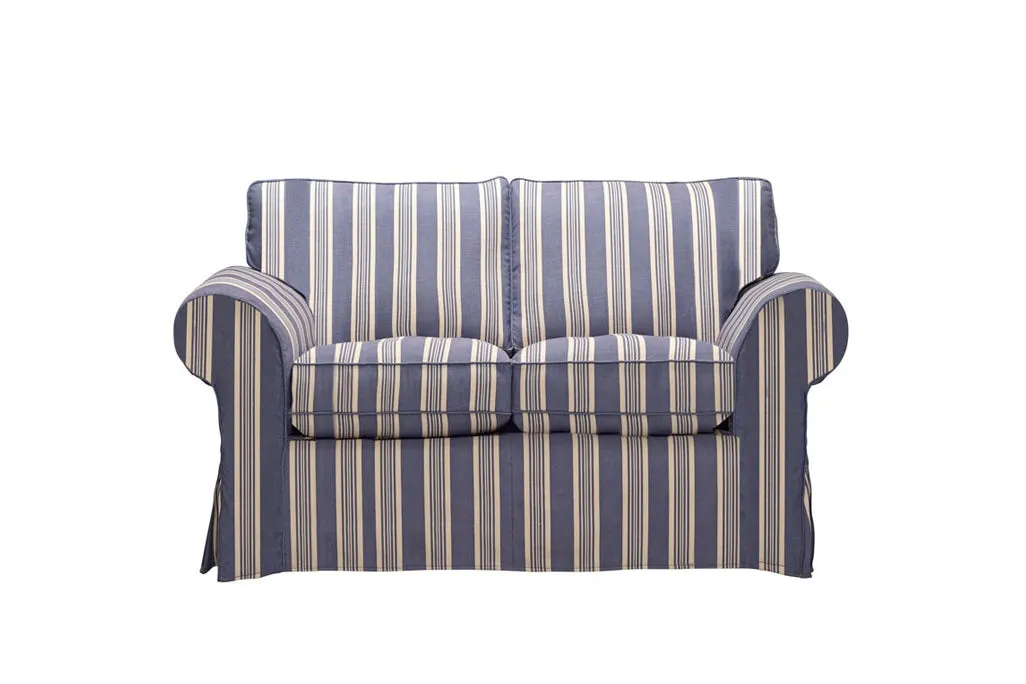 Newport | 2 Seater Extra Loose Cover | Capri Blue Stripe