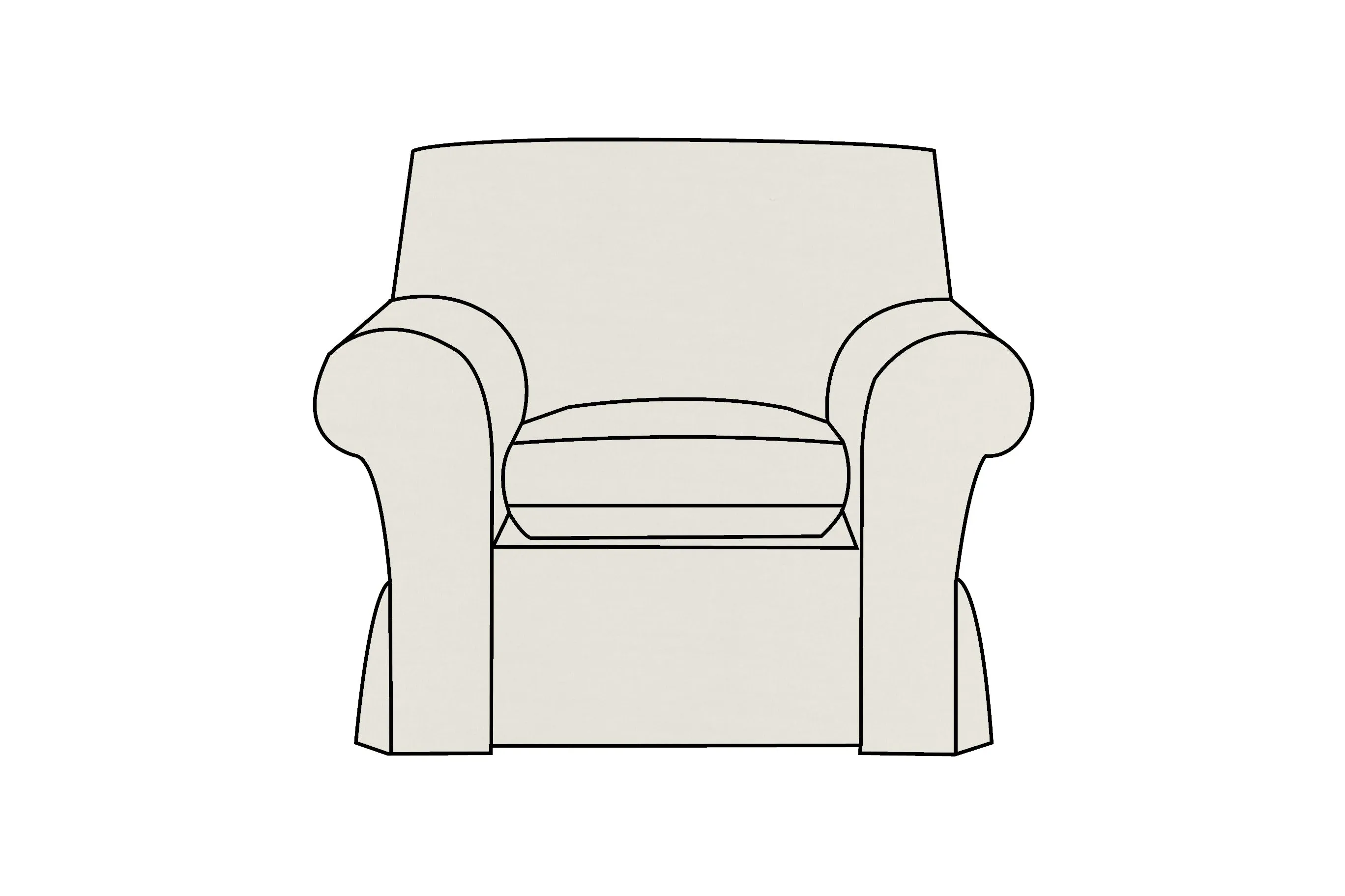 Newport | Armchair Extra Loose Cover | Capri Dove