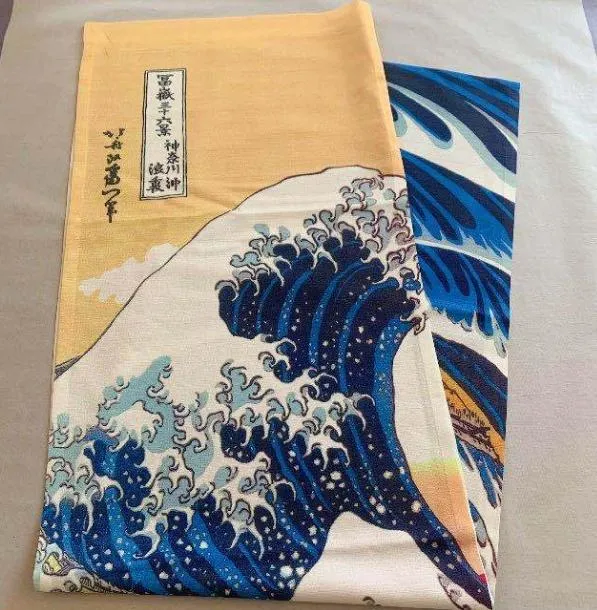 Noren | Curtain | Wall Hanging | Great Wave Off Kanagawa (Linen)