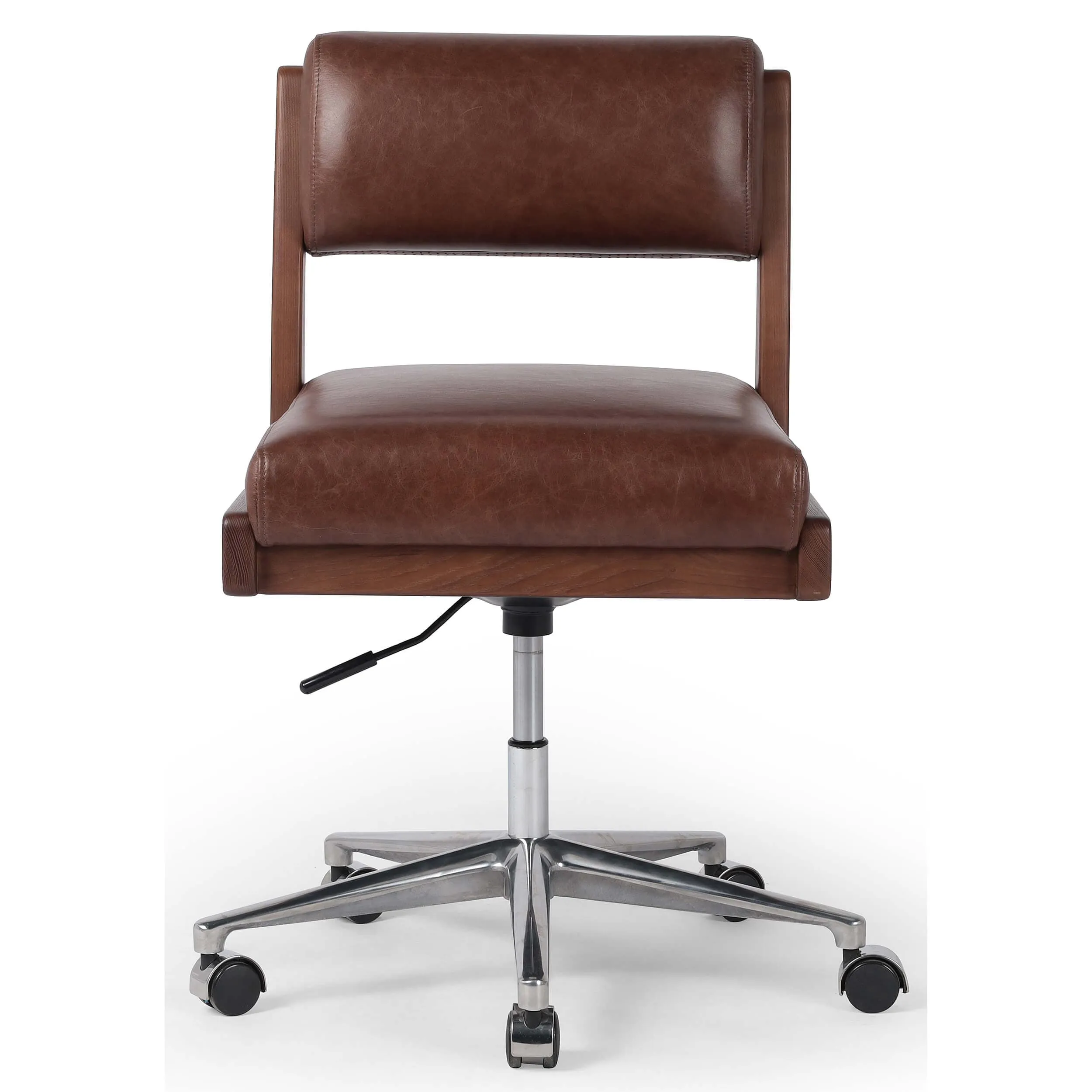 Norris Leather Desk Chair, Sonoma Coco