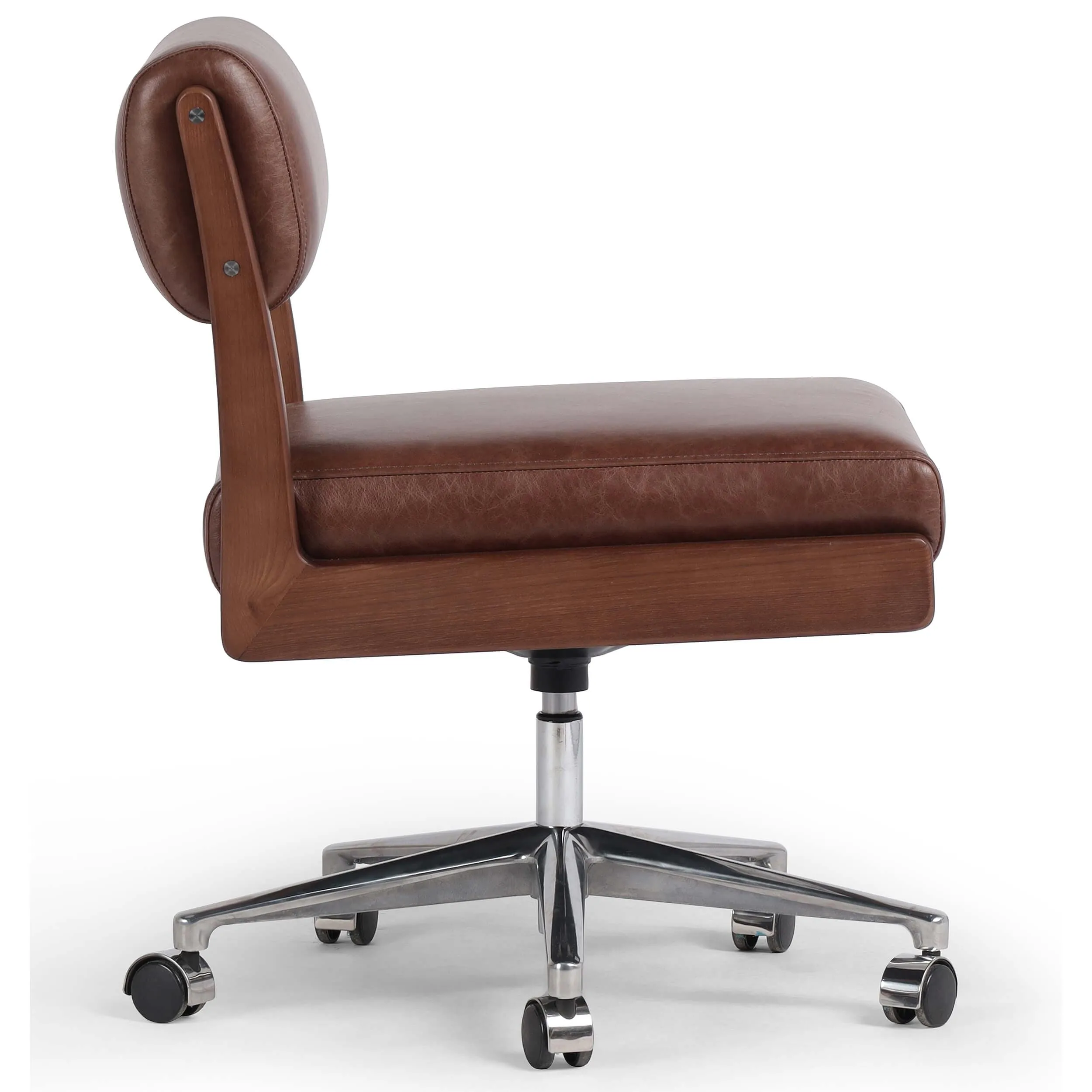 Norris Leather Desk Chair, Sonoma Coco