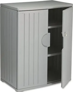 Officeworks Resin Storage Cabinet 36W X 22D X 46H Charcoal