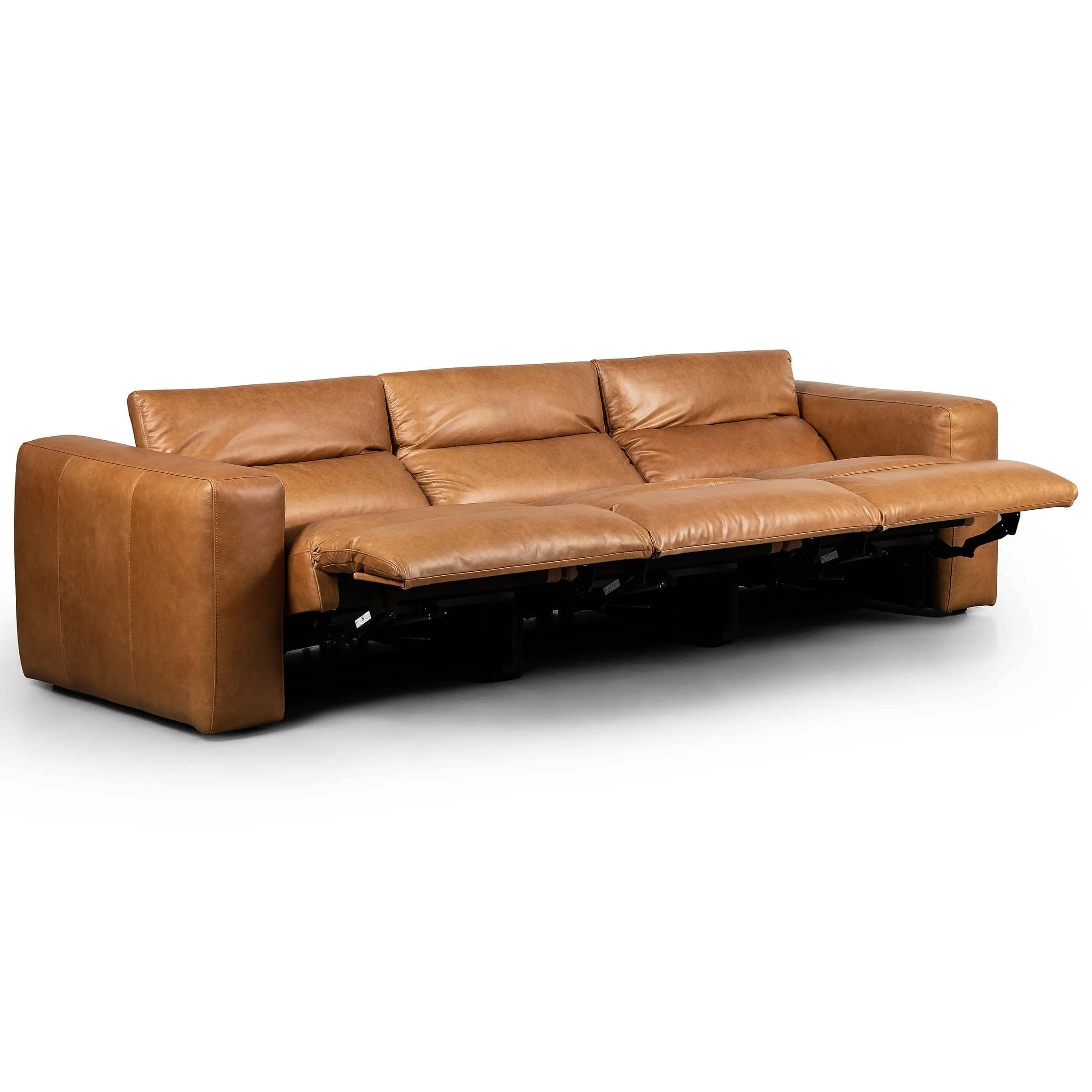 Radley 3 Piece Leather Power Recliner Sofa, Sonoma Butterscotch