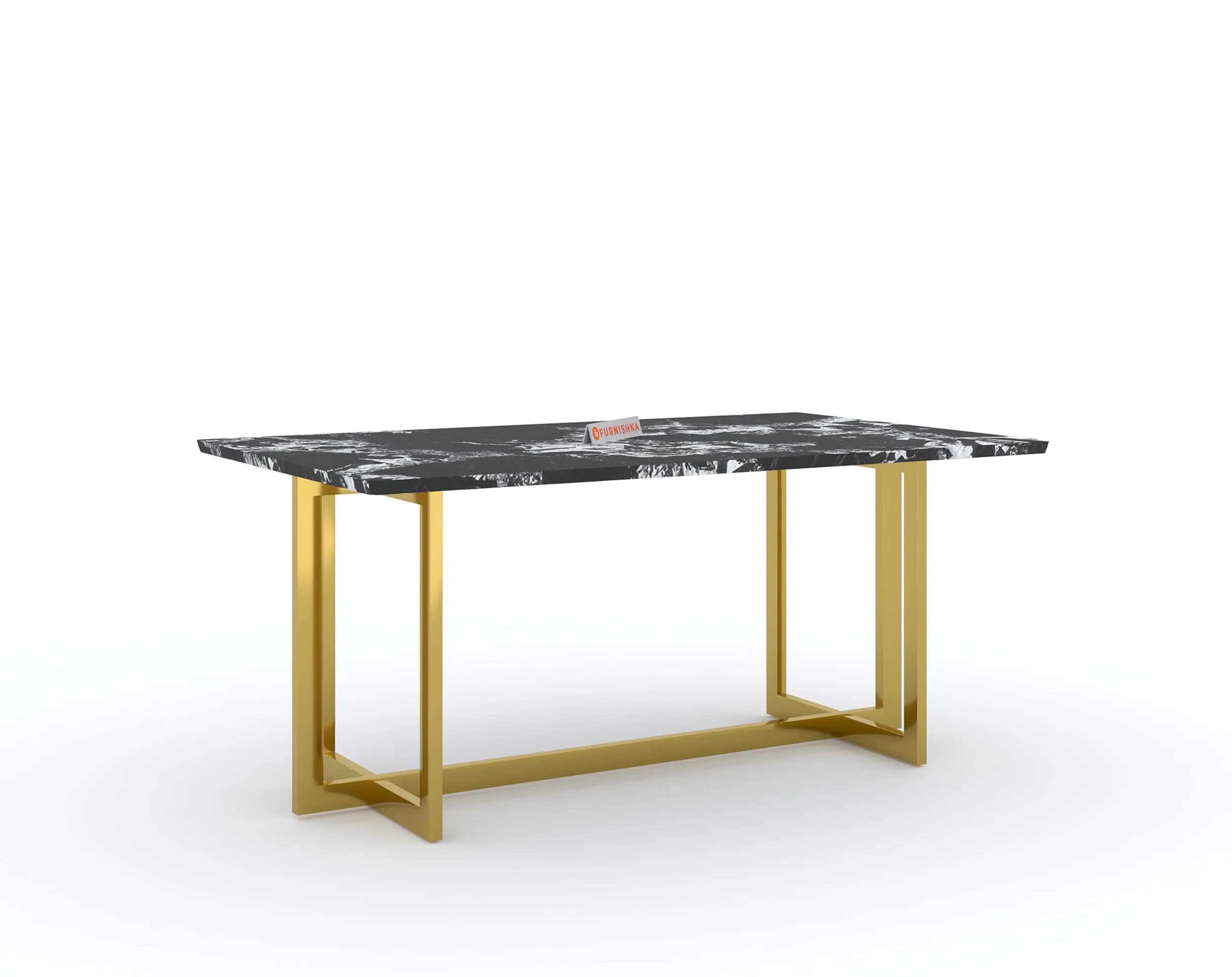 Rodano Dining Table with Etna Black Marble Top - 4 Seater