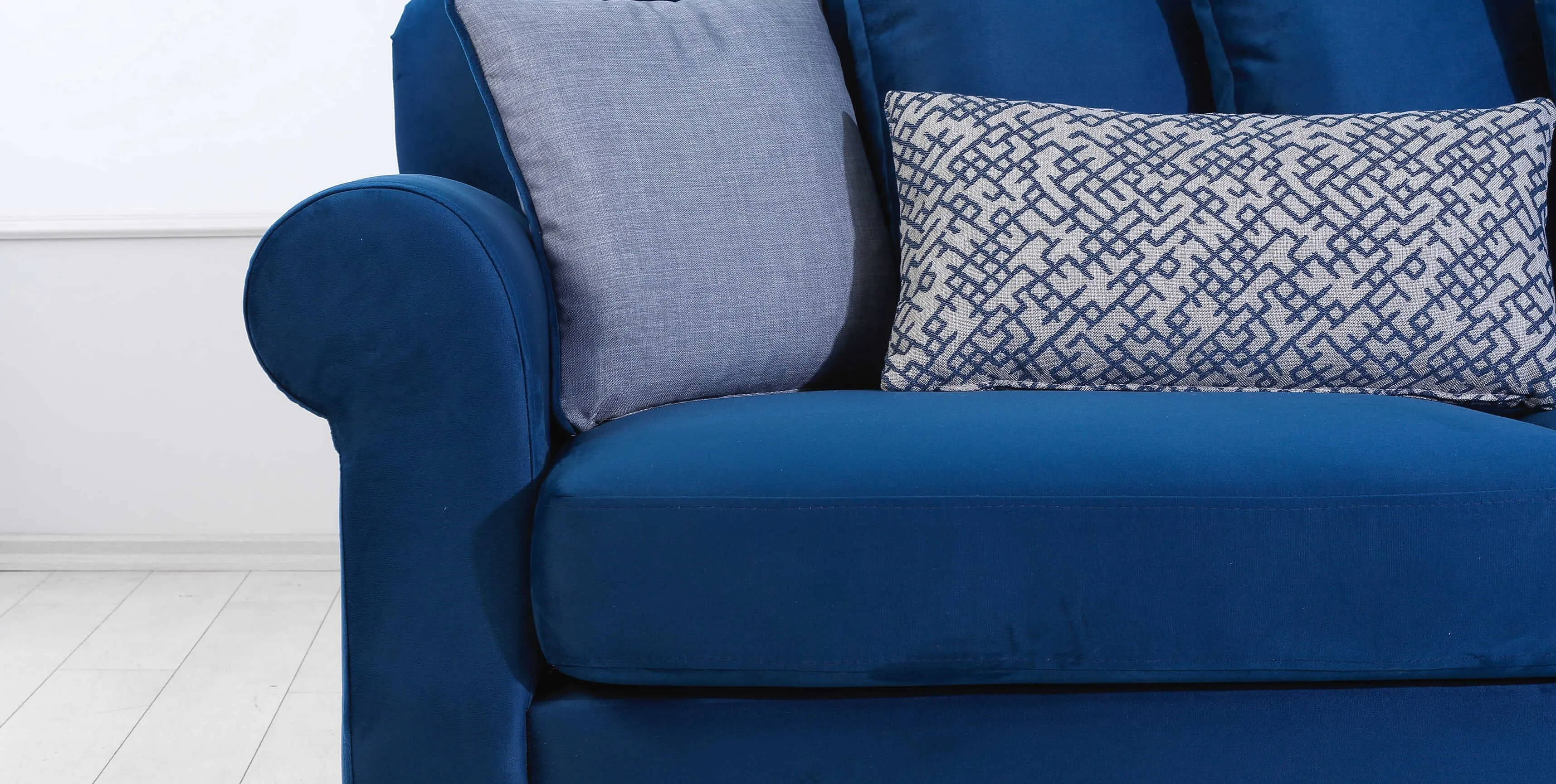 Rubeza Paula 2 Seater/Chaise - Indigo Blue