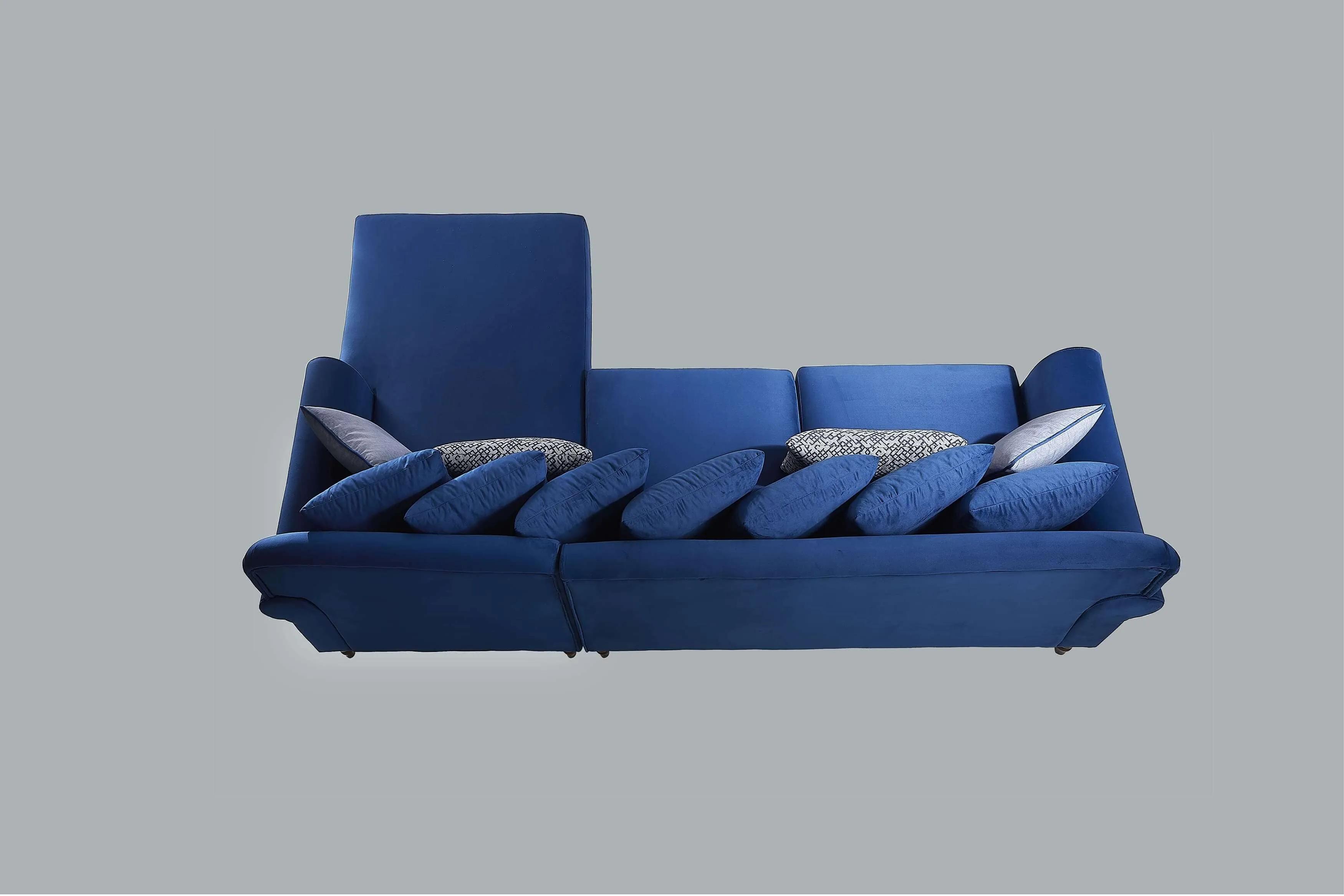 Rubeza Paula 2 Seater/Chaise - Indigo Blue